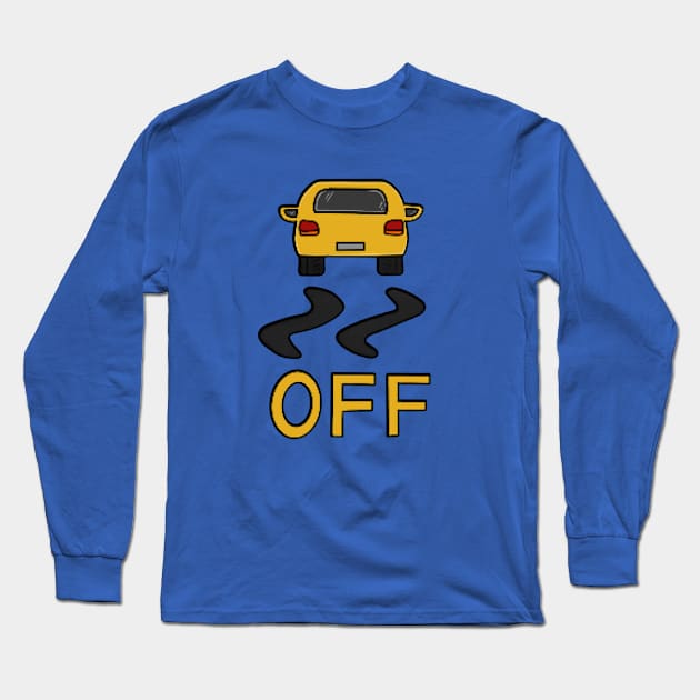 Pixelated Dark Yellow Car Long Sleeve T-Shirt by Goblinmonkey94